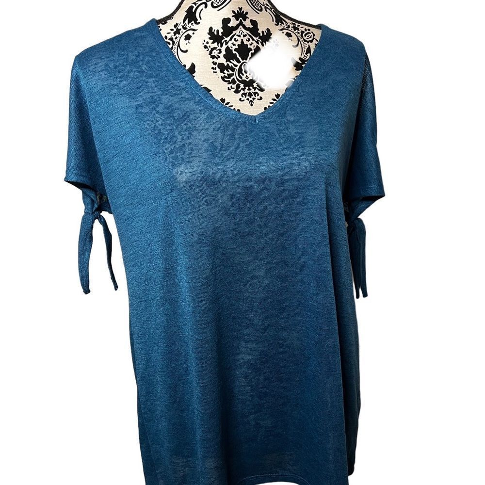 Lane Bryant 10/12 Turquoise Top - Picture 4 of 6